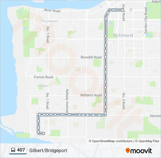 407 Bus Line Map