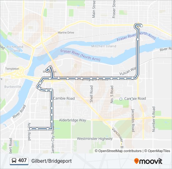 407 Bus Line Map