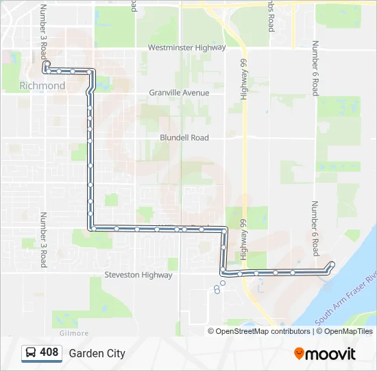 408 Route: Schedules, Stops & Maps - Garden City/To Riverport (Updated)