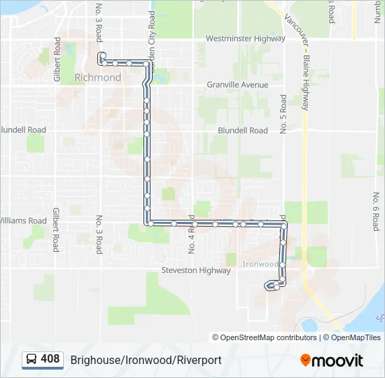 408 Bus Line Map