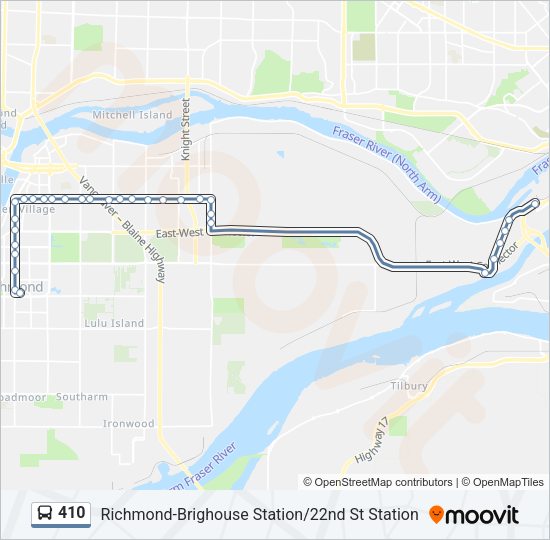410 Bus Line Map