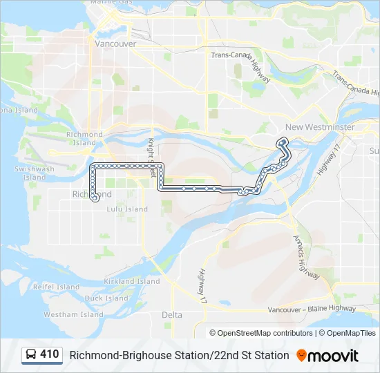 410 Bus Line Map