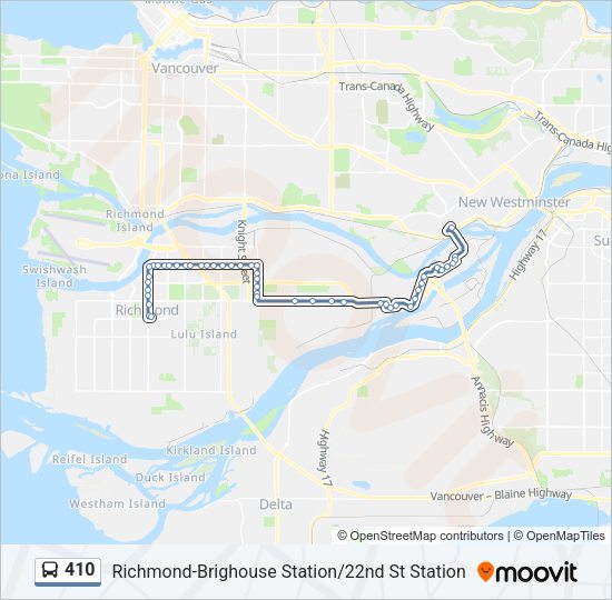 410 Bus Line Map