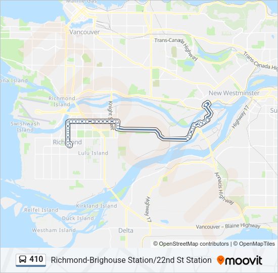 410 Bus Line Map