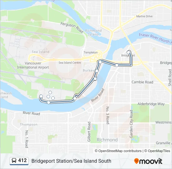 412 Bus Line Map
