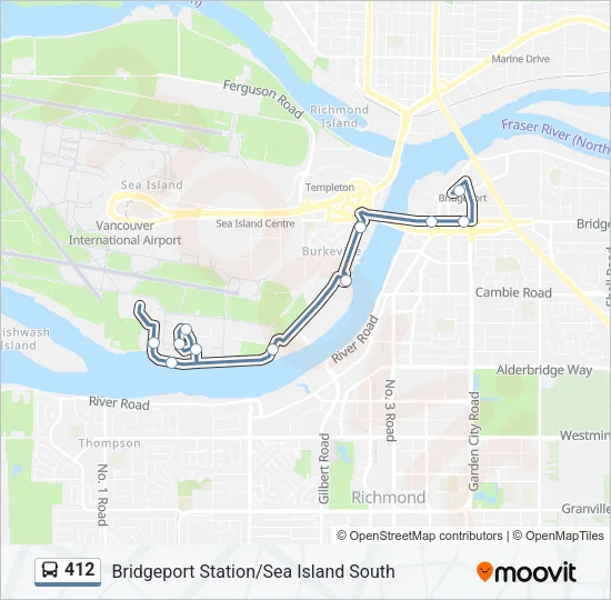 412 Bus Line Map