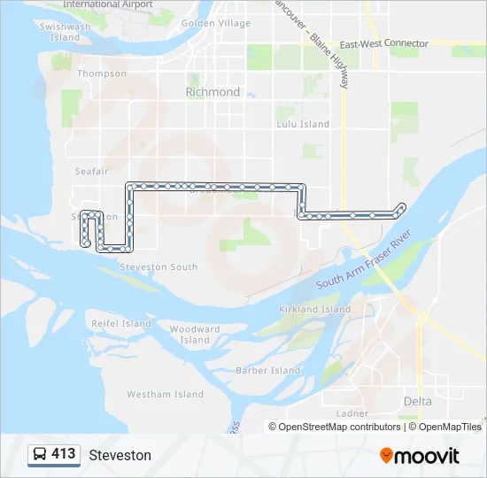 413 Bus Line Map