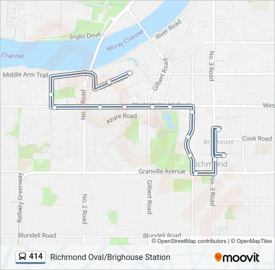 414 Bus Line Map