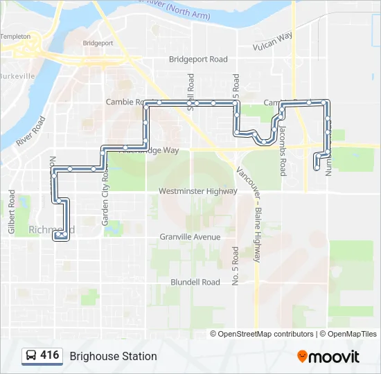 416 Bus Line Map