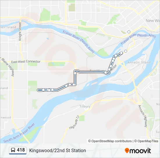 418 Bus Line Map
