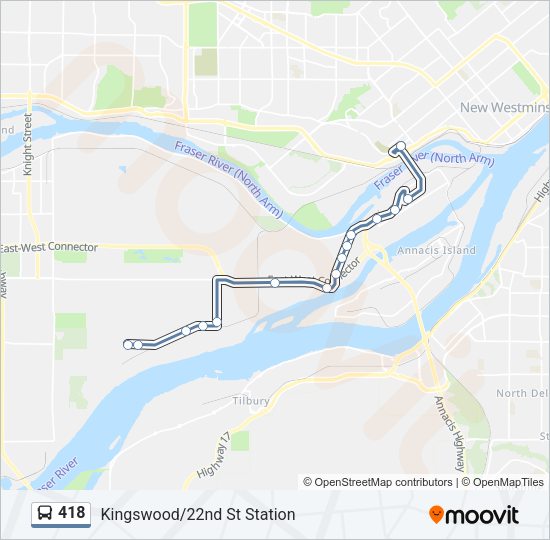 418 Bus Line Map