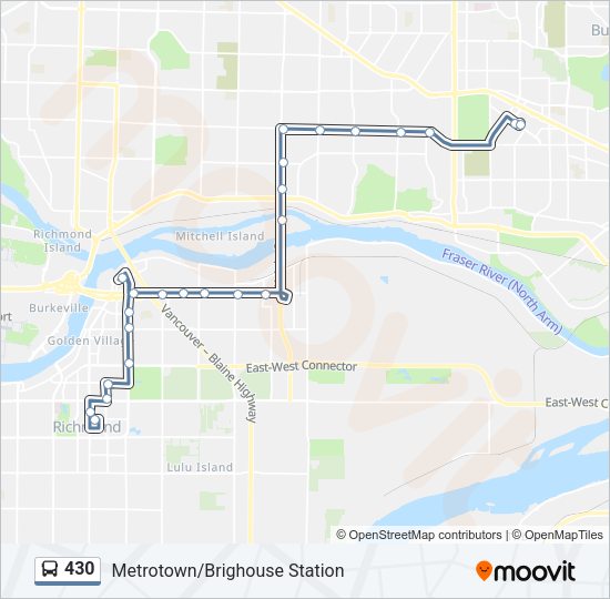 430 Bus Line Map