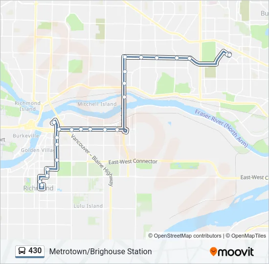 430 Bus Line Map
