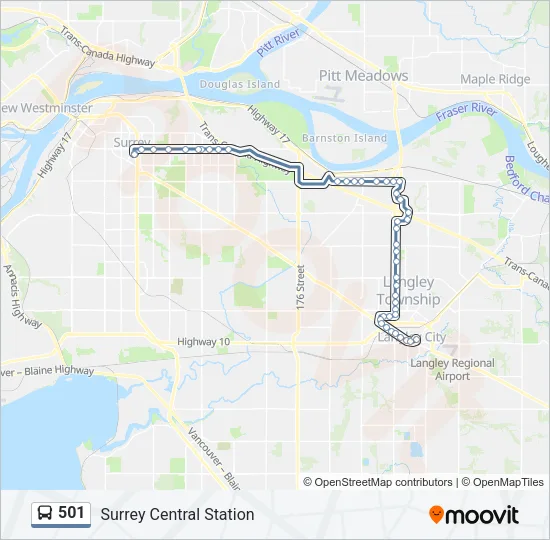 501 Bus Line Map