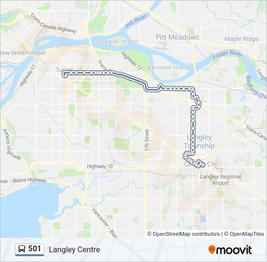 501 Bus Line Map