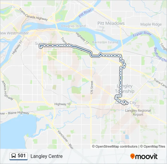 501 Bus Line Map