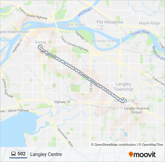 502 Bus Line Map