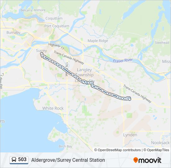 503 Bus Line Map