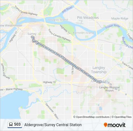 503 Bus Line Map