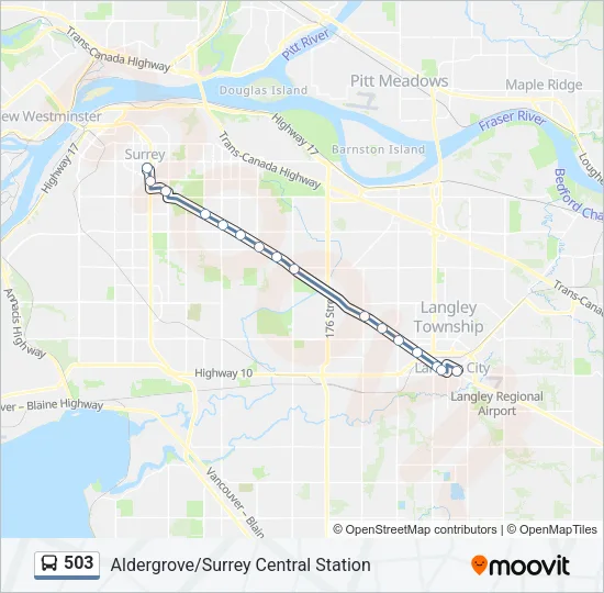 503 Bus Line Map