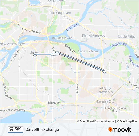 509 Bus Line Map