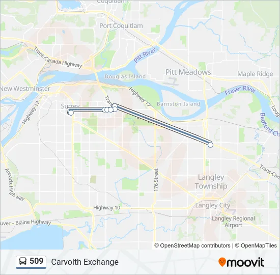 509 Bus Line Map