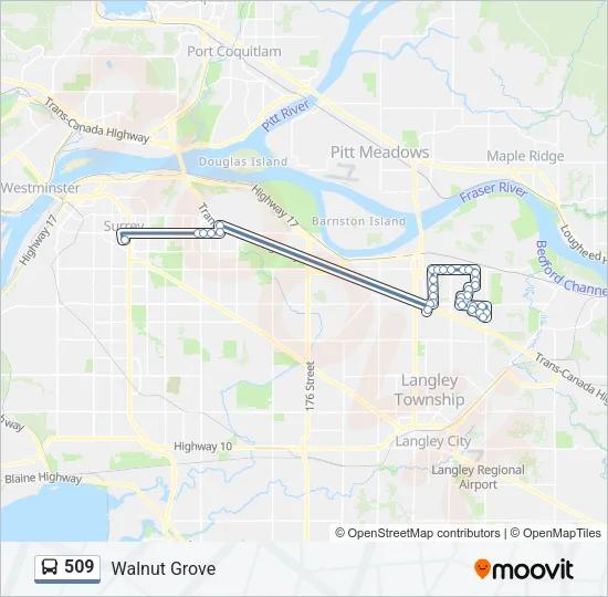 509 Bus Line Map