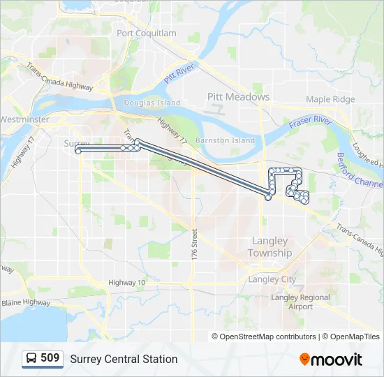 509 Bus Line Map