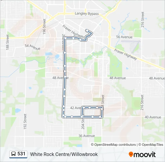 531 Bus Line Map