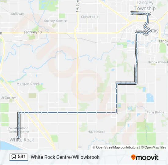 531 Bus Line Map