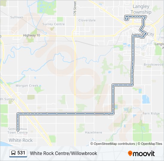 531 Bus Line Map