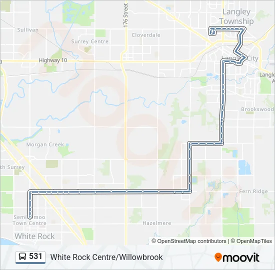531 Bus Line Map