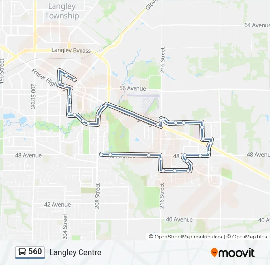 560 Bus Line Map