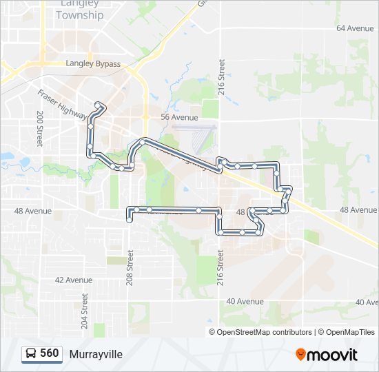 560 Bus Line Map