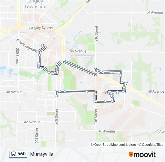560 Bus Line Map