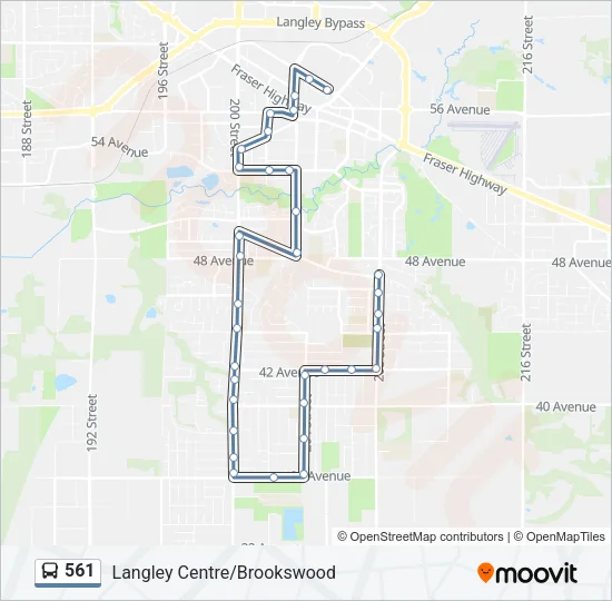 561 Bus Line Map