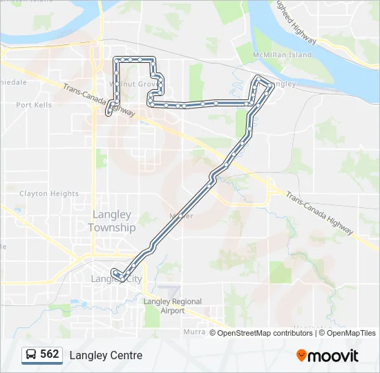 562 Bus Line Map
