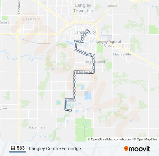 563 Bus Line Map