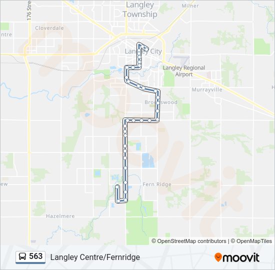 563 Bus Line Map