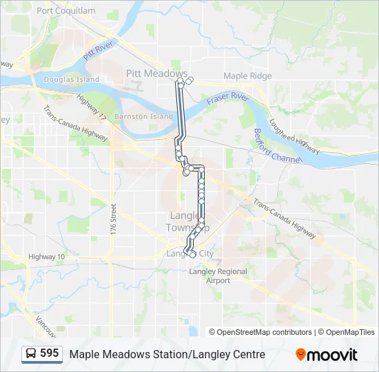 595 Bus Line Map