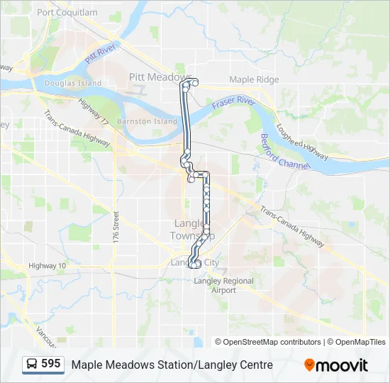 595 Bus Line Map
