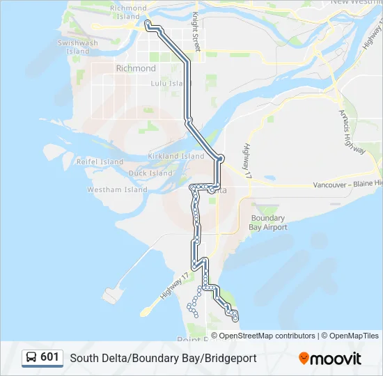 601 Bus Line Map