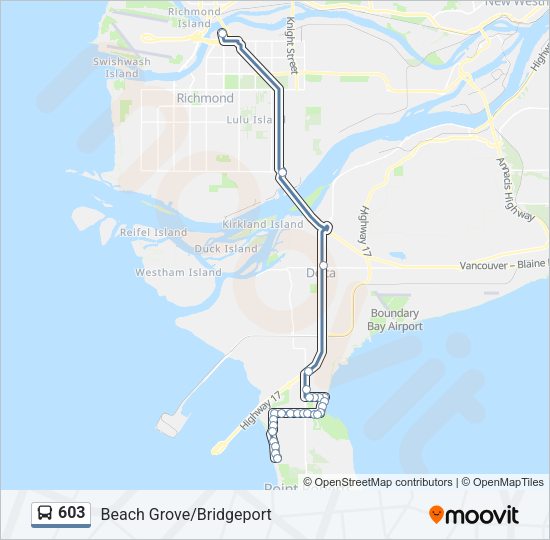 603 Bus Line Map