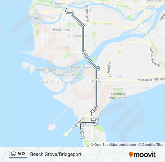 603 Bus Line Map