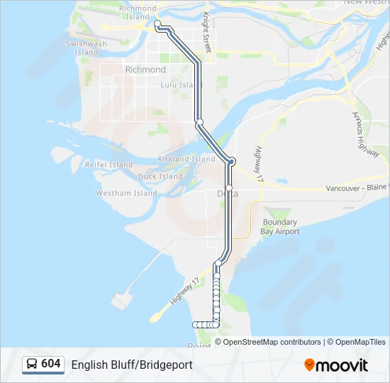604 Bus Line Map