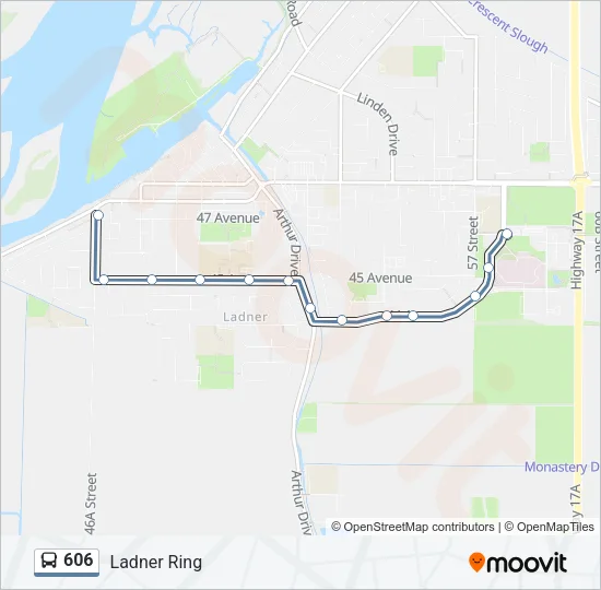 606 Bus Line Map