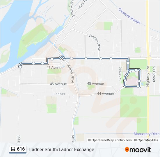 616 Bus Line Map