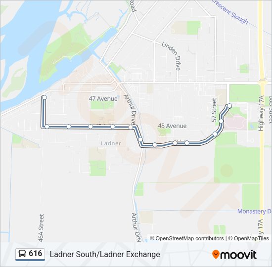 616 Bus Line Map