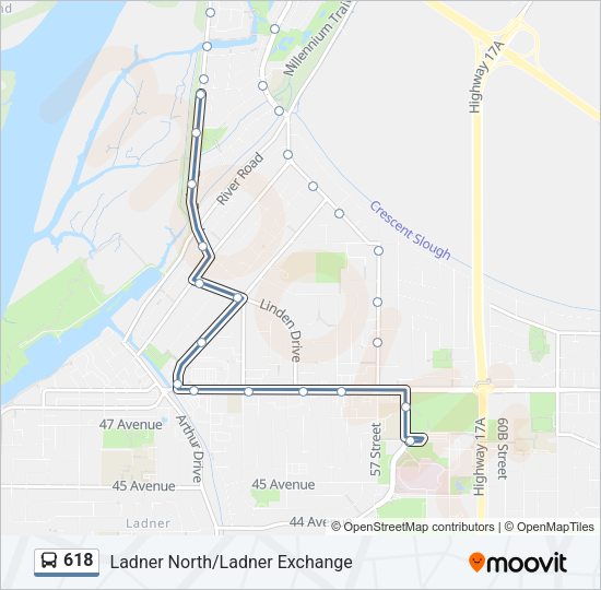 618 bus Line Map