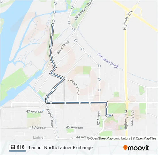 618 Bus Line Map